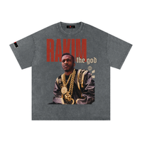 The Icons Collection - Rakim The God Snow Washed Oversized Cotton T-Shirt