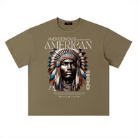 Indigenous American Heavyweight Drop Shoulder Cotton T-Shirt