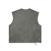 Abstract Distressed Grommet Eyelet Tank Top