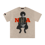 The Icons Collection - Nina Simone Snow Washed Oversized Cotton T-Shirt