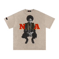 The Icons Collection - Nina Simone Snow Washed Oversized Cotton T-Shirt