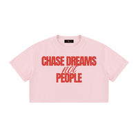 Chase Dreams not People Mineral Wash Cotton Crop T-Shirt