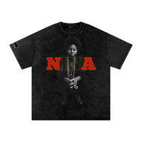 The Icons Collection - Nina Simone Snow Washed Oversized Cotton T-Shirt