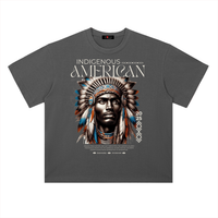 Indigenous American Heavyweight Drop Shoulder Cotton T-Shirt
