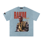 The Icons Collection - Rakim The God Snow Washed Oversized Cotton T-Shirt