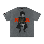 The Icons Collection - Nina Simone Snow Washed Oversized Cotton T-Shirt