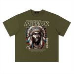 Indigenous American Heavyweight Drop Shoulder Cotton T-Shirt