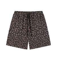 Unisex Heavyweight Leopard Drawstring Shorts