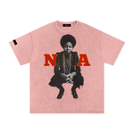 The Icons Collection - Nina Simone Snow Washed Oversized Cotton T-Shirt
