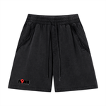 Unisex Vintage Wash Raw Edge Shorts