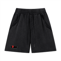 Unisex Vintage Wash Raw Edge Shorts