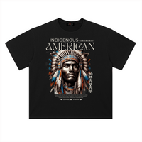 Indigenous American Heavyweight Drop Shoulder Cotton T-Shirt
