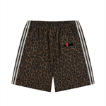 Unisex Heavyweight Leopard Drawstring Shorts