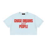Chase Dreams not People Mineral Wash Cotton Crop T-Shirt