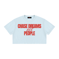Chase Dreams not People Mineral Wash Cotton Crop T-Shirt