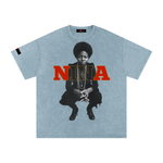 The Icons Collection - Nina Simone Snow Washed Oversized Cotton T-Shirt