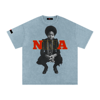 The Icons Collection - Nina Simone Snow Washed Oversized Cotton T-Shirt