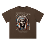 Indigenous American Heavyweight Drop Shoulder Cotton T-Shirt
