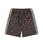 Unisex Heavyweight Leopard Drawstring Shorts