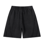 Unisex Vintage Wash Raw Edge Shorts